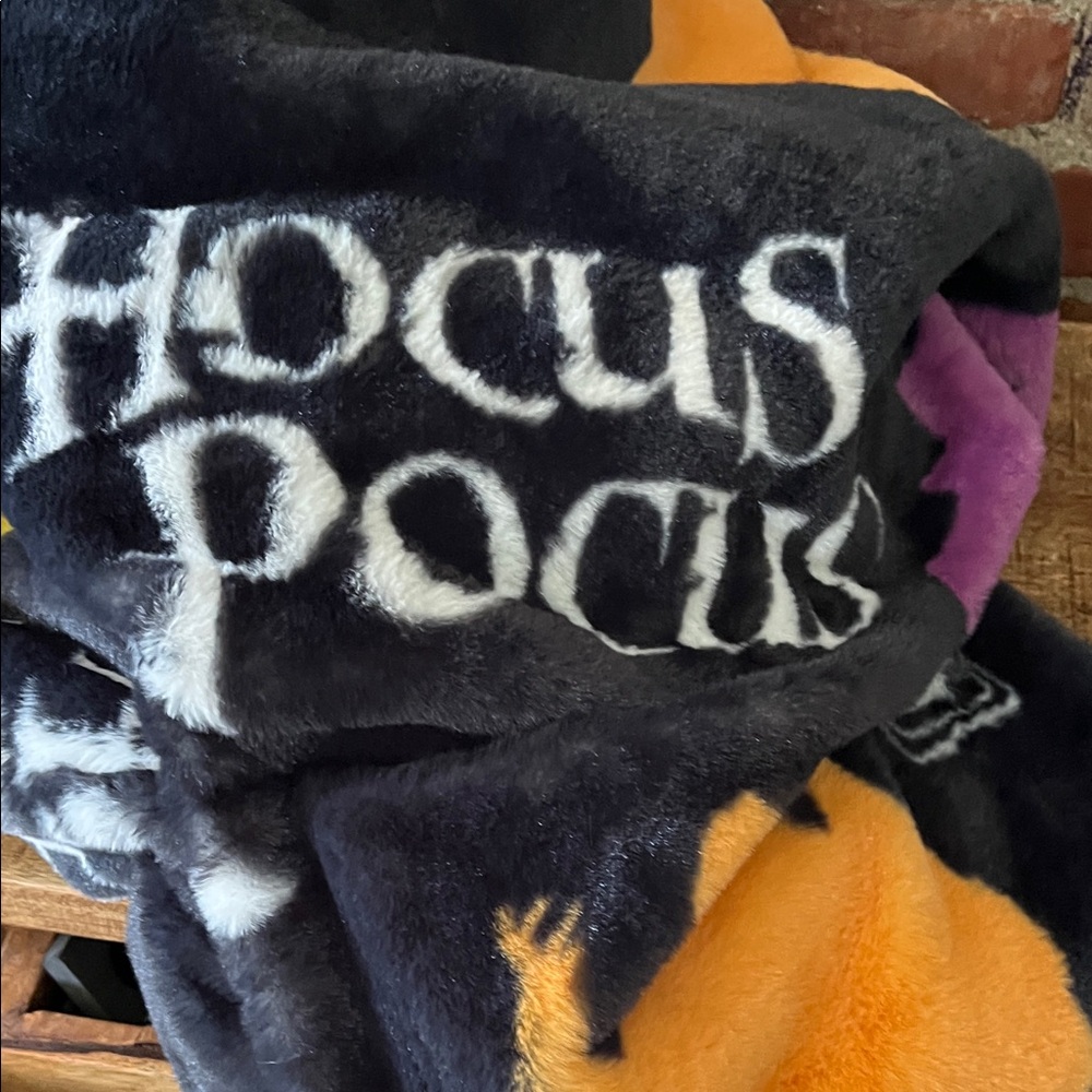 Black and Orange Hocus Pocus blanket - Picture 7 of 7